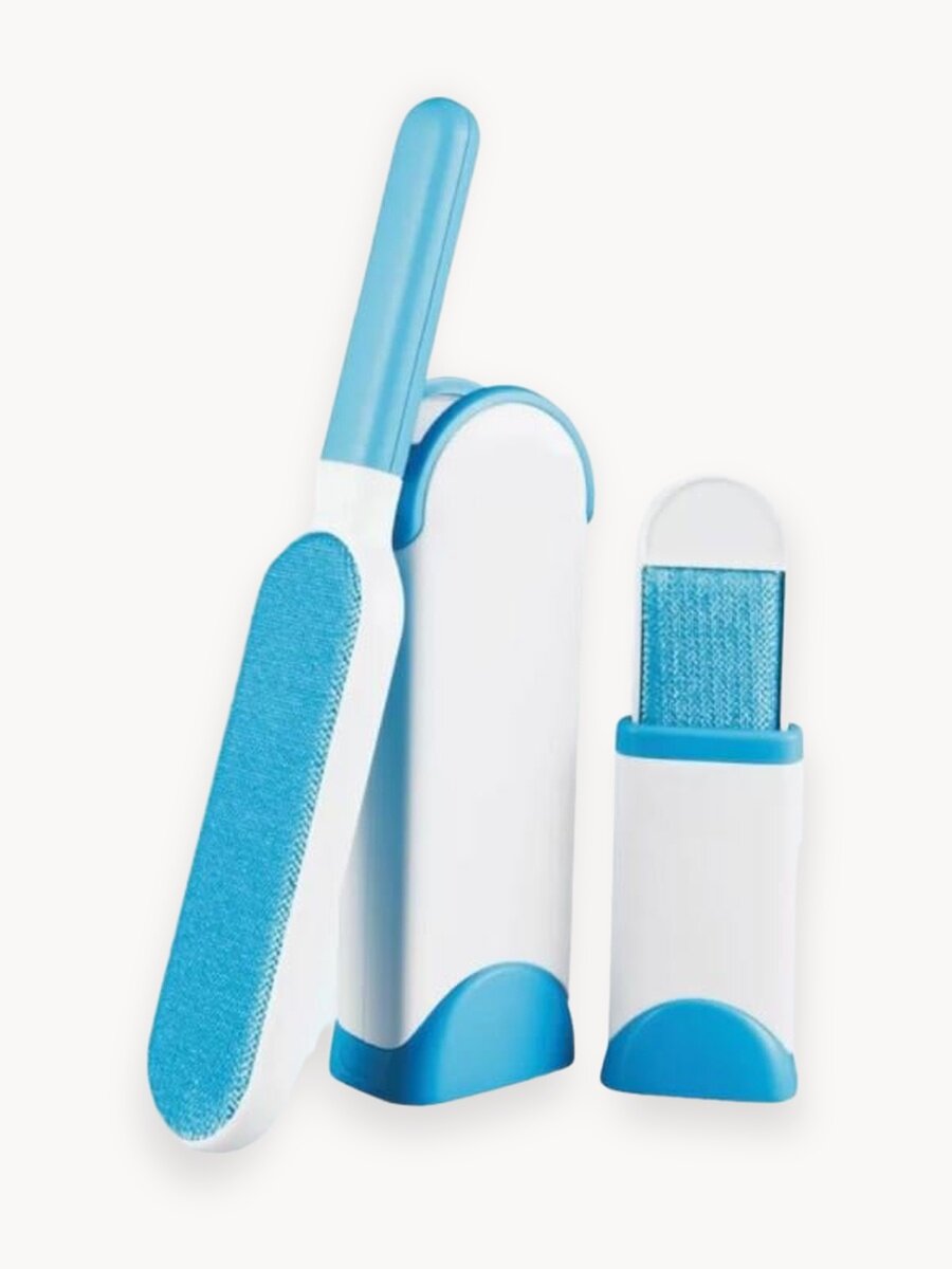 Набор щеток для удаления шерсти животных, синяя/ щетка для удаления волос с одежды/ щетка самоочищающаяся/ щетка многоразовая