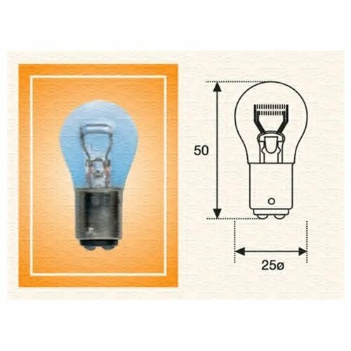 008529100000 Лампа P21W/4W 12V standart min 10 Magneti Marelli Magneti Marelli 008529100000