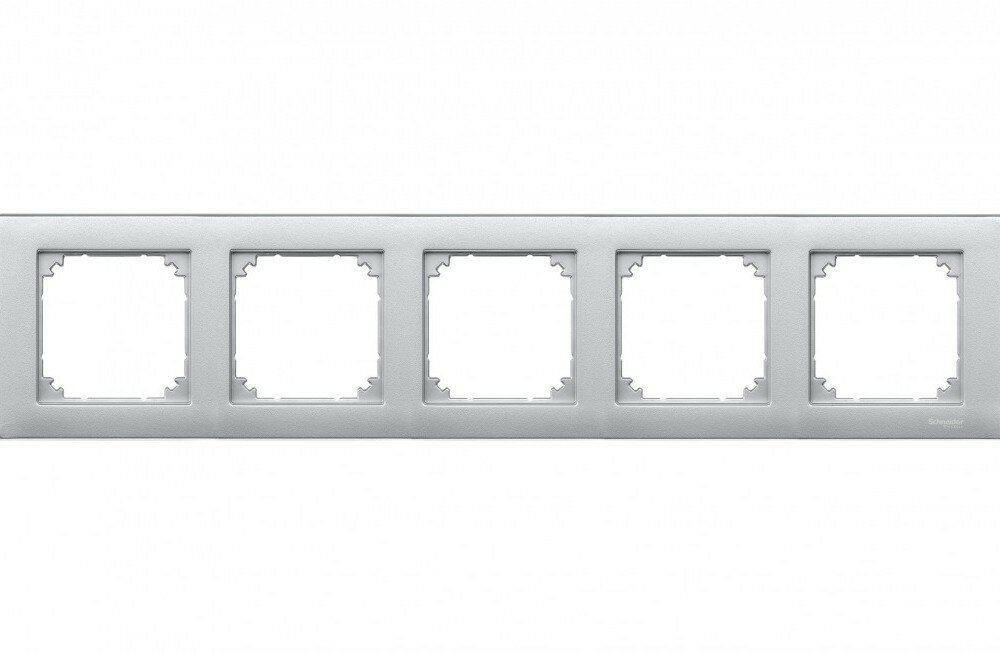 Рамка Schneider Electric 5-м ATLAS DESIGN универсальная, алюминий ATN000305