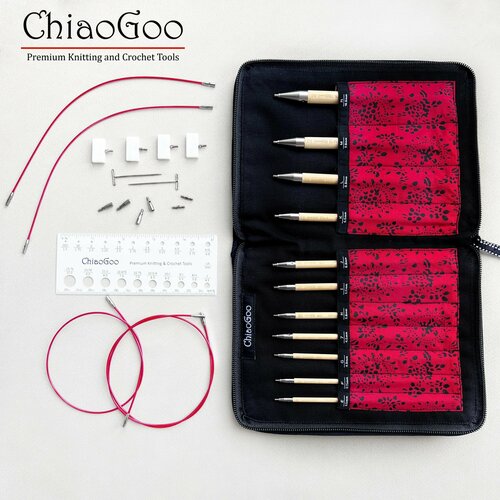 ChiaoGoo Набор крючков для тунисского вязания 20 шт прозрачные съемные крючки для кабеля