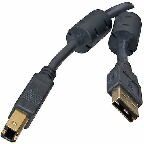 Кабель 5BITES express USB2.0 / AM-BM / FERRITES / 1.8M / Black (UC5010-018A) кабель usb2 0 am bm 5bites uc5010 018c 1 8 метра чёрный