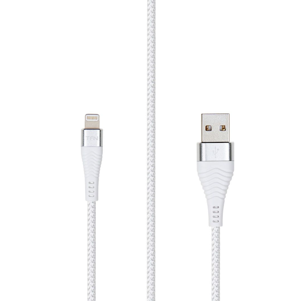 Кабель TFN Forza USB - Lightning 1m 2.4A White (CFZLIGUSB1MWH)