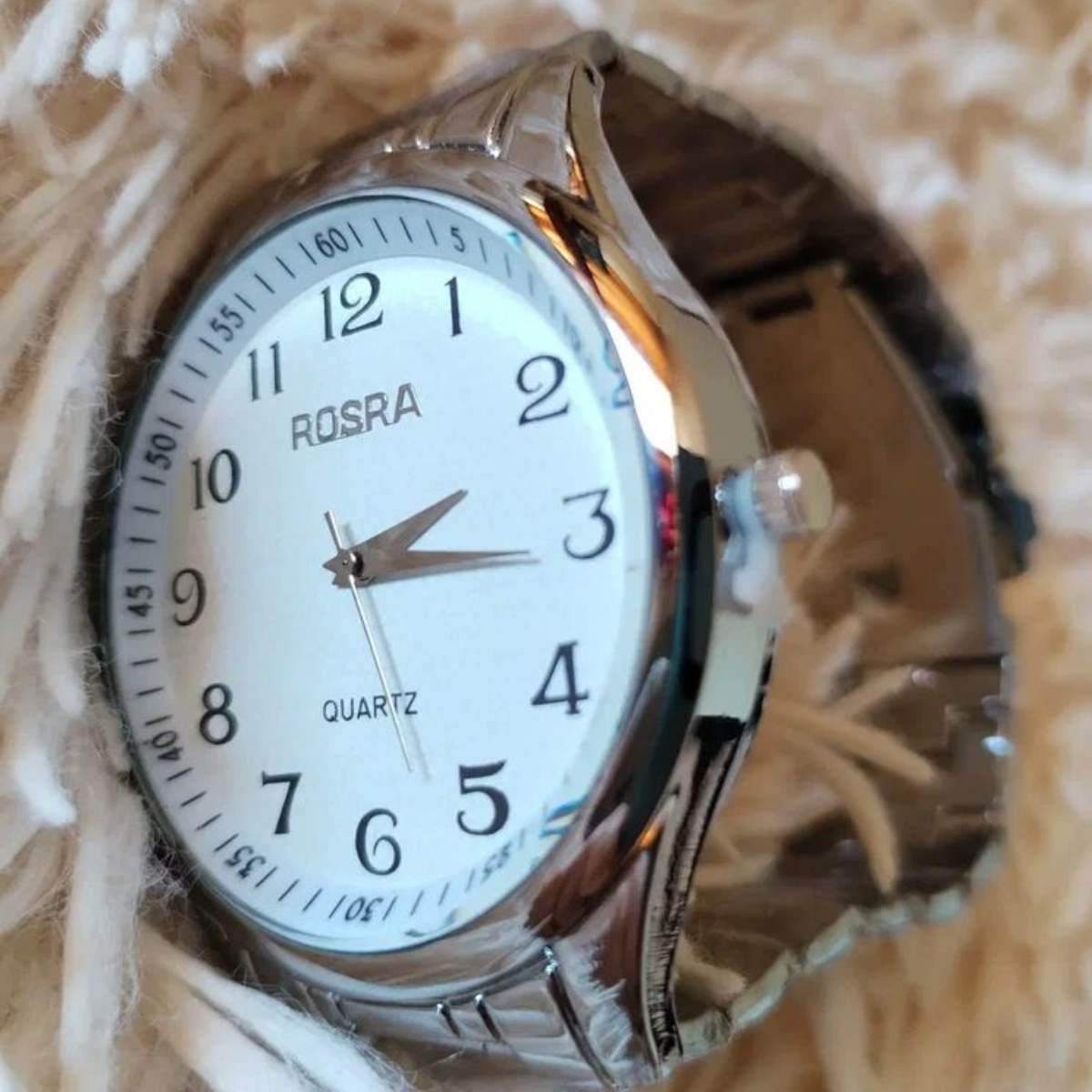 Наручные часы мужские ROSRA White кварцевые/ Нержавеющая сталь
