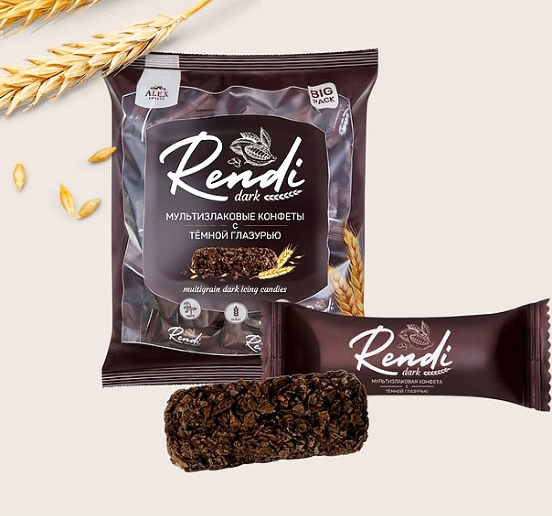 Мультизлаковые конфеты "Rendi Blond"с тёмной глазурью 500 гр