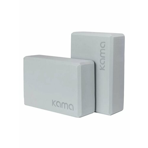 Блоки для йоги и фитнеса, Kama, 2 шт, серые серый