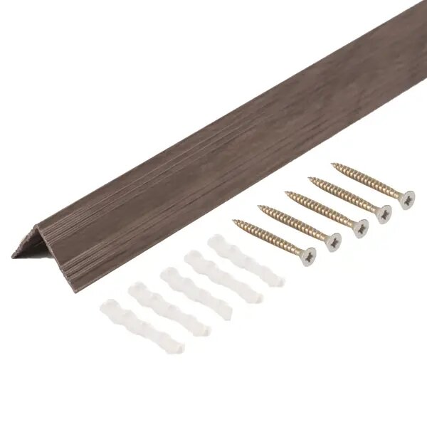 Порог угловой (угол) Artens универсальный 20x20x900 мм цвет венге