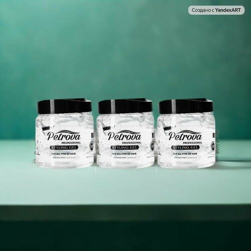 Petrova Стайлинг-гель Мокрые волосы, 800 мл, 3 шт