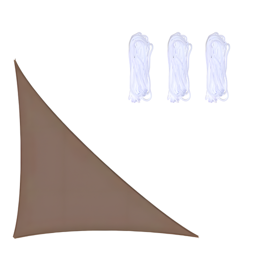 Тент-парус треугольный для зон отдыха, коричневый, 3x4x5 м