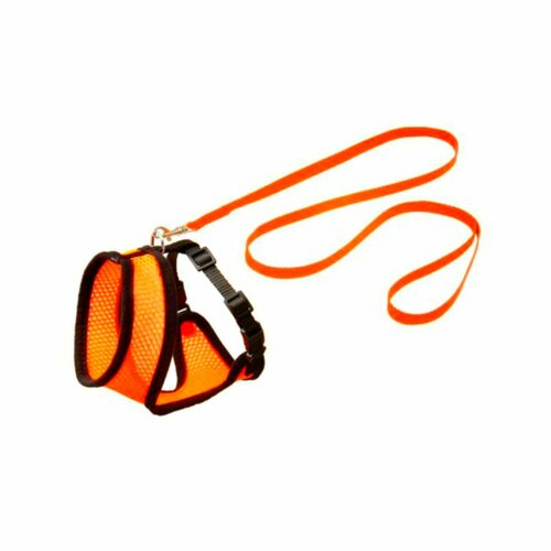 Шлейка с поводком для кошек HARMS Flamingo 36-48 см10 мм оранжевый FL1031366 1060₽