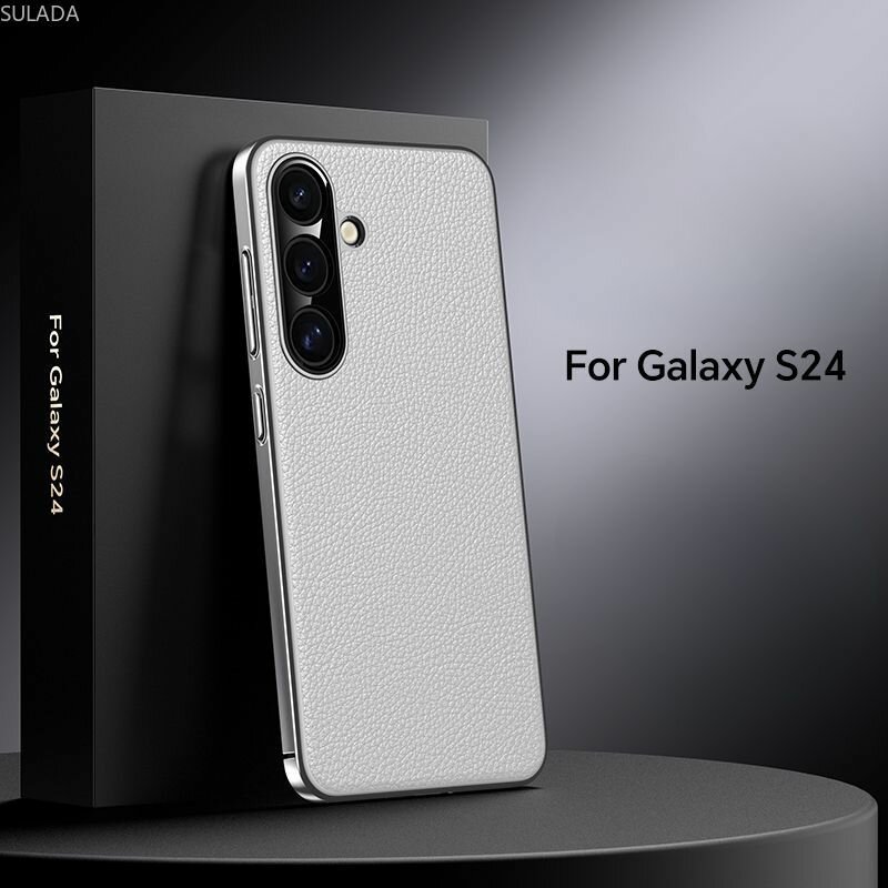 Роскошный натуральной кожи чехол для Samsung Galaxy S24 (Самсунг галакси с 24)