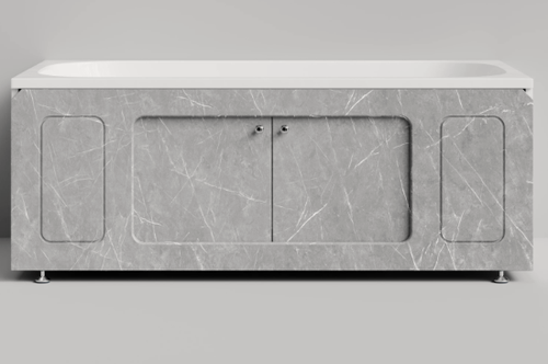 Изображение товара Экран под ванну, раздвижной , 180 см, мрамор светлосерый