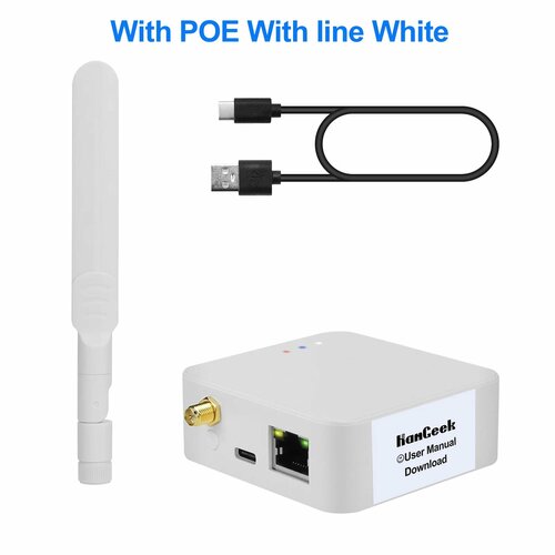 HamGeek POE Zigbee Gateway, POE with line white, CC2652P7 Module