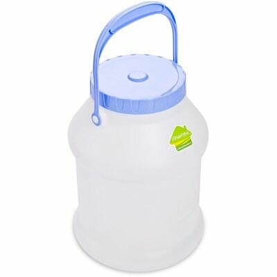 Бидон Liveingreen "Просперо", пластмассовый, 5 л, 20х20х26 см, закручивающаяся крышка, с ручкой, белый