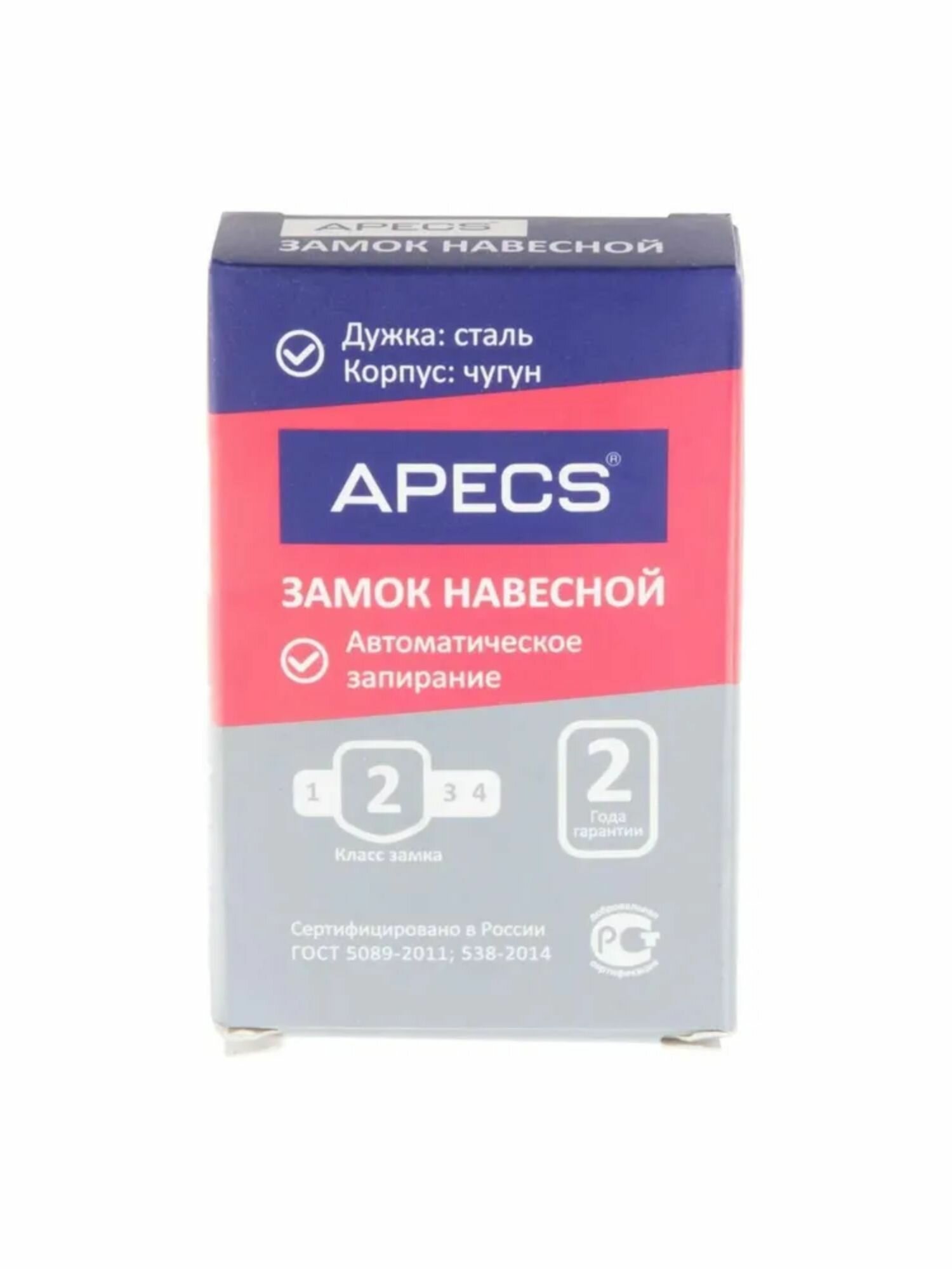 Замок навесной APECS PD-03-60 автоматическое запирание, черный, 150мм — фото 1