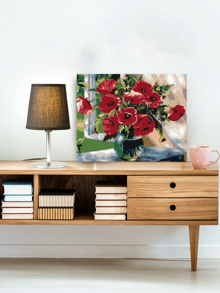 Картина по номерам "Маки в вазе" — фото 1