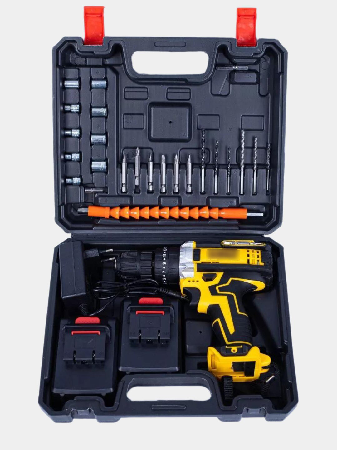 Шуруповерт Advanced, набор, 2 скорости, 18 В, 25 Нм, быстрозажимной патрон — фото 1