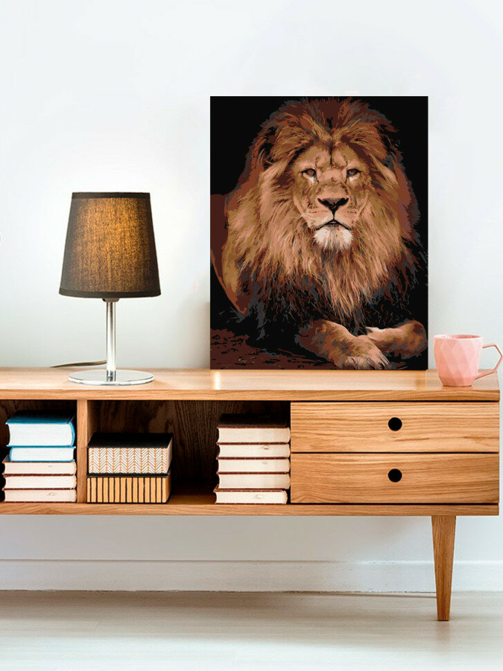 Картина по номерам "Грозный лев" — фото 1