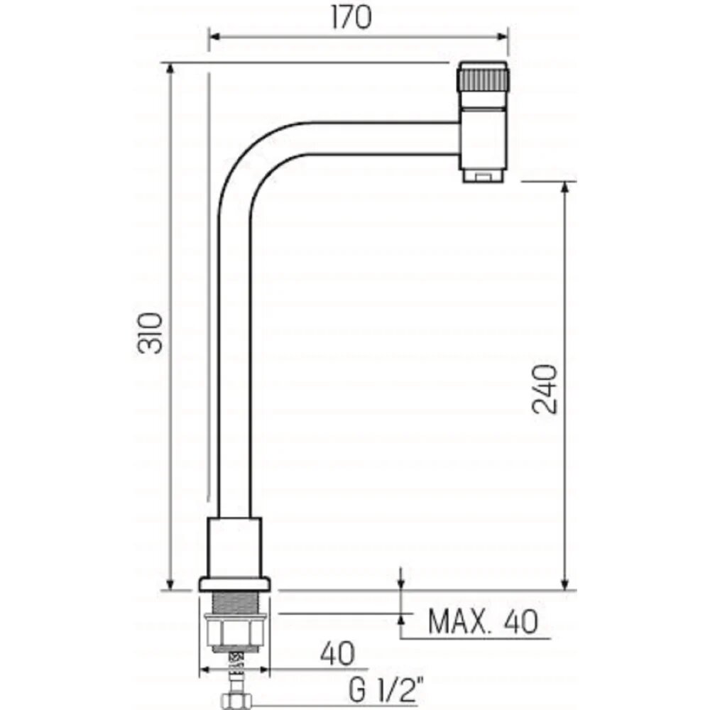 Кран на одну воду РМС - фото №5