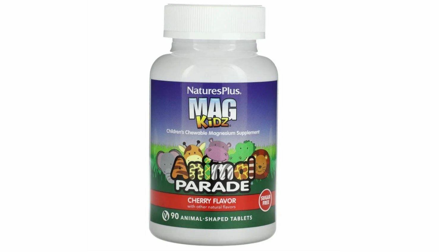 Nature s Plus  Animal Parade Mag Kidz  Магний для детей  90 таблеток