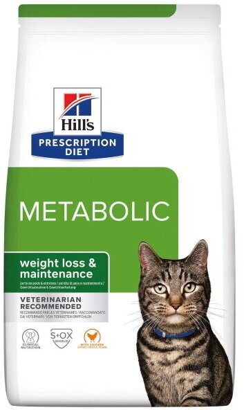 Hills Prescription Diet Metabolic Weight Management сухой корм для кошек для снижения веса курица 1.5кг