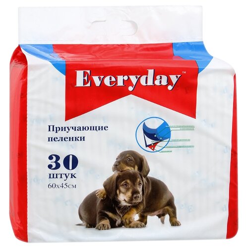 Пеленки для щенков впитывающие Everyday Гелевые 60х45 см 60 см 45 см 10 шт. белый