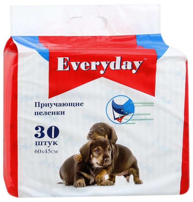 EVERYDAY впитывающие пеленки для животных гелевые 30шт 60х45см (16)