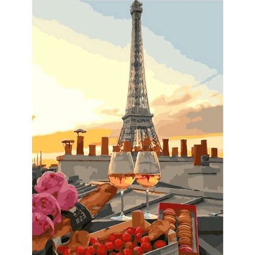 Картина по номерам Закат в Париже 40х50 см Hobby Home картина по номерам 000 hobby home в париже 40х50