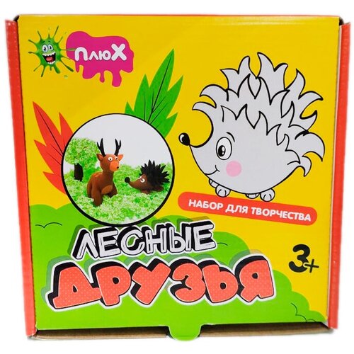 Набор ДТ Type 2 Лесные друзья Воздушный пластилин 3 цвета, шариковый пластилин 2 вида Смайл