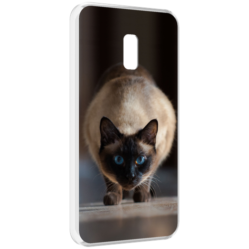 Чехол MyPads кошка сиамская для Meizu 15 задняя-панель-накладка-бампер