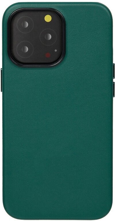 Чехол с MagSafe для iPhone 12 mini Кожаный (Leather Co)-Зелёный
