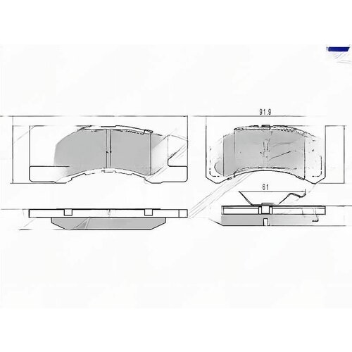 Тормозные колодки передние на MITSUBISHI MINICA 98- TOPPO H82 DAIHATSU MIRA LA300 11-