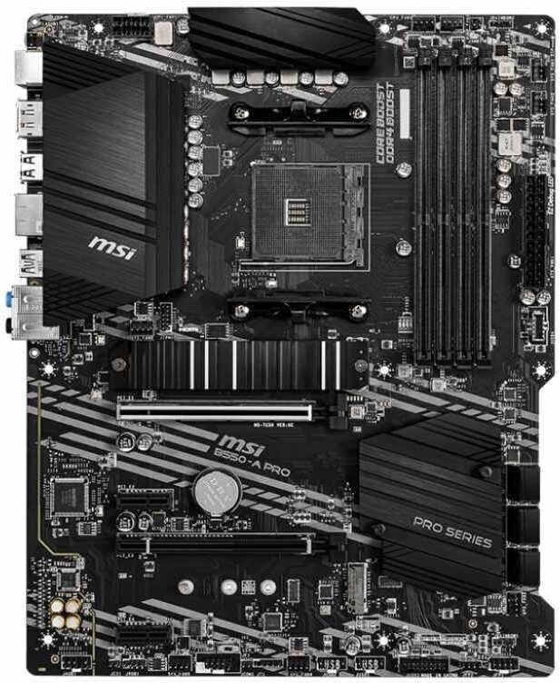 MSI B550-A PRO {Soc-AM4 AMD B550 4xDDR4 ATX AC`97 8ch(7.1) GbLAN RAID+HDMI+DP}