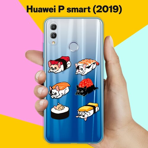 Силиконовый чехол Суши-собачки на Huawei P Smart (2019) силиконовый чехол суши собачки на huawei y5p