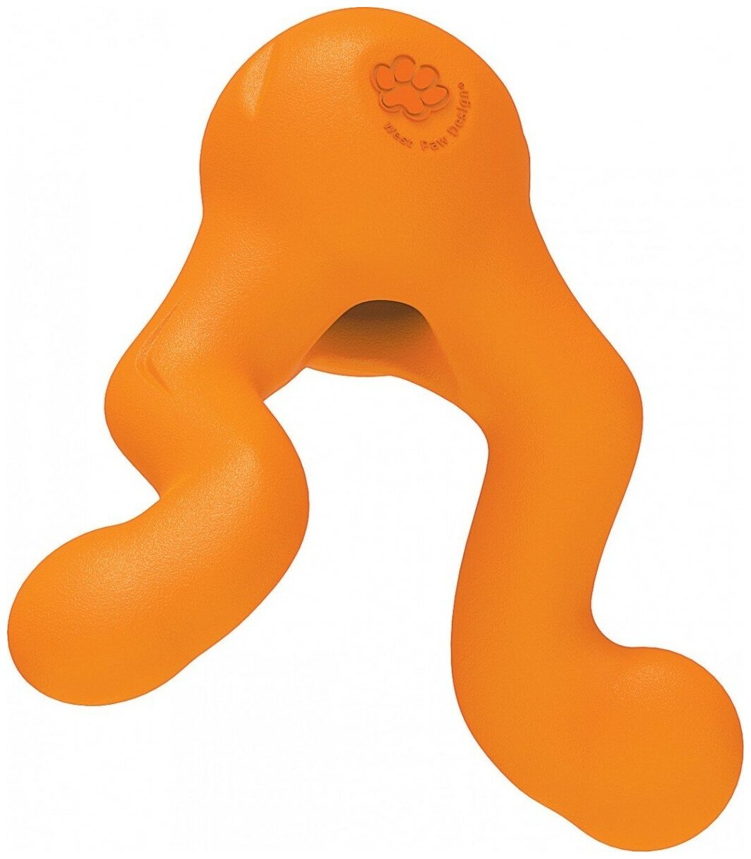 West Paw Zogoflex игрушка для собак Tizzi L для лакомств 16,5 см оранжевая - фотография № 2
