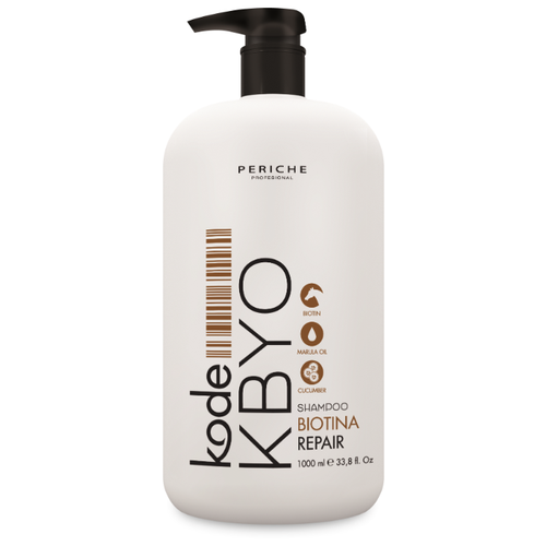 Periche Profesional шампунь Kode Kbyo Biotina Repair восстанавливающий с биотином, 1000 мл шампунь для волос periche profesional шампунь восстанавливающий с биотином kode kbyo shampoo repair