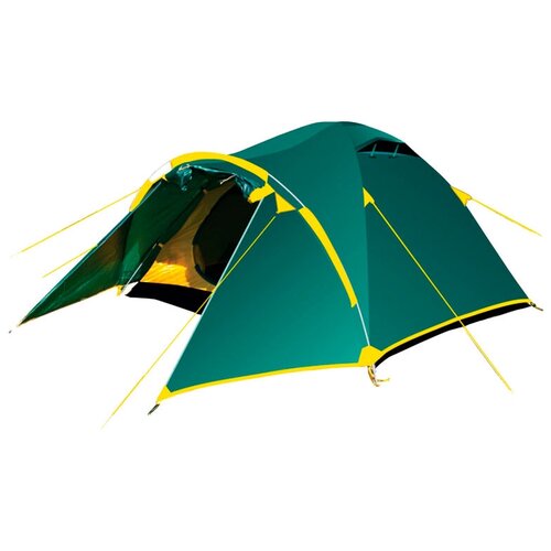 Палатка трекинговая четырёхместная Tramp LAIR 4 V2, зеленый палатка tramp lair 3 v2