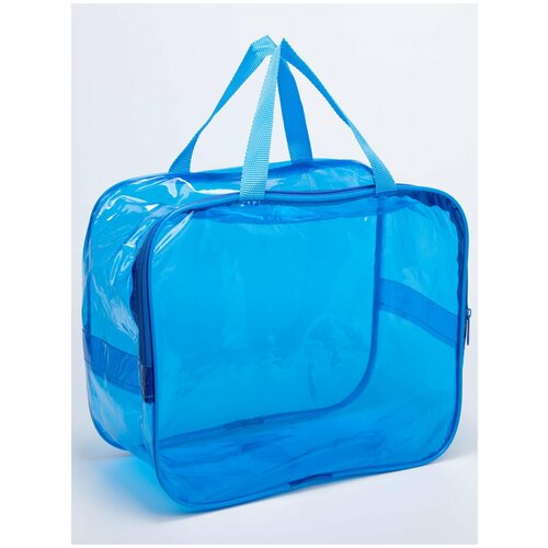 Косметичка-сумочка, отдел на молнии, с ручками, цвет голубой NeMarket голубого цвета