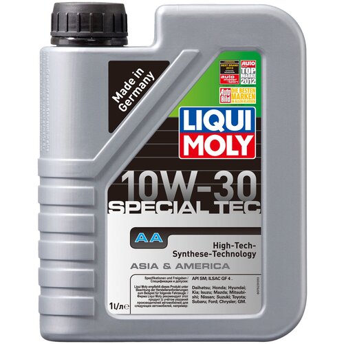 Полусинтетическое моторное масло LIQUI MOLY Special Tec AA 10W-30, 4 л