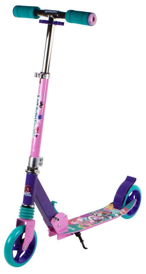 Детский 2-колесный городской самокат 1 TOY Enchantimals Т17101, розовый/фиолетовый