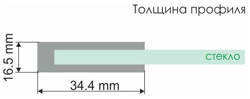Шторка для ванны WasserKRAFT Berkel 48P01-80 BLACK Fixed - фото №3