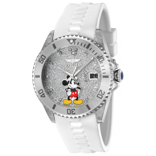Наручные часы INVICTA Часы женские кварцевые Invicta Disney Mickey Mouse Lady 41302, серебряный
