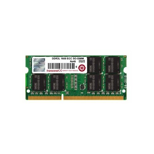 Оперативная память Transcend 4 ГБ DDR3L 1600 МГц SODIMM CL11 TS512MSK72W6H комплект 5 штук модуль памяти patriot so dimm ddr3l 4gb 1600mhz cl11 1 35v psd34g1600l81s