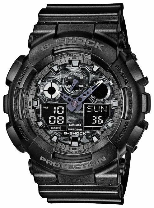 Наручные часы CASIO G-Shock GA-100CF-1A, серый, черный