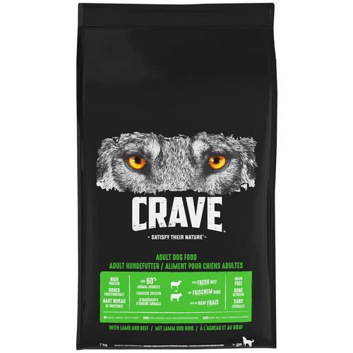 Crave Adult Dog Lamb & Beef Grain free / Сухой Беззерновой корм Крэйв для взрослых собак Говядина и Ягненок 1 кг