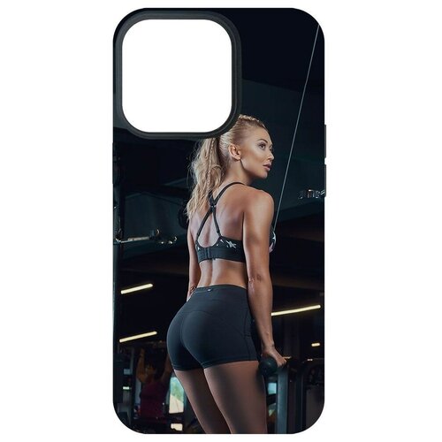 Чехол-накладка Krutoff Soft Case Шорты женские для iPhone 13 Pro черный чехол накладка krutoff soft case шорты женские для xiaomi 13 черный