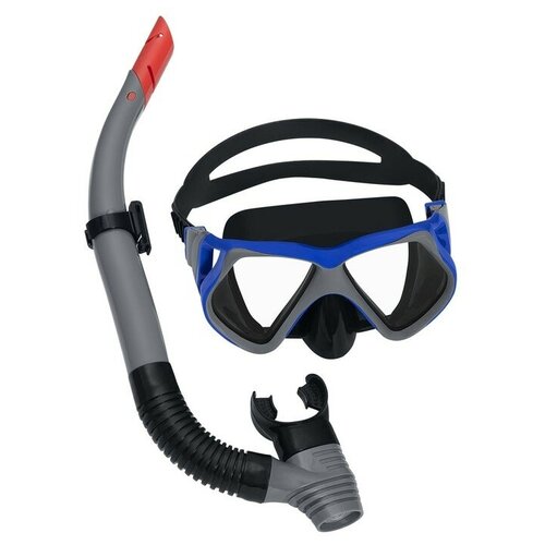 Набор для плавания Bestway 24069 Dominator Pro Snorkel Mask, 14+ черный/белый