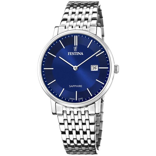 Наручные часы FESTINA Swiss Made, серебряный наручные часы festina swiss made наручные часы festina swiss made 20019 женские кварцевые водонепроницаемые золотой желтый