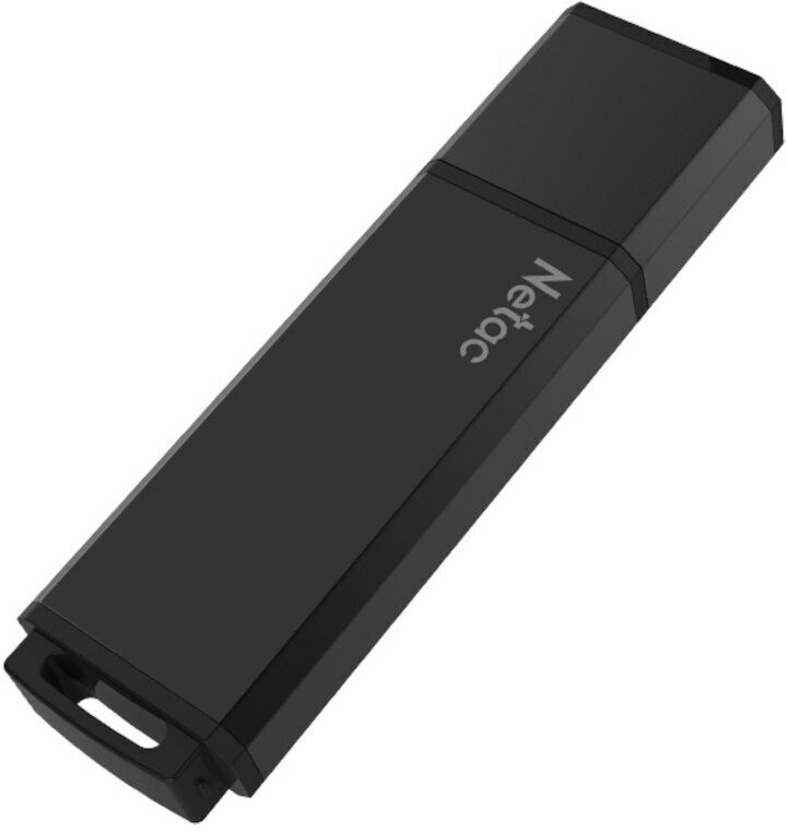 Flash Drive / Флеш Диск Netac U351 64Gb , USB2.0, с колпачком, металлическая черная