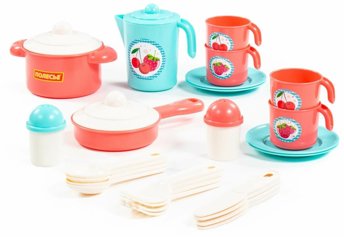 Полесье Набор детской посуды Настенька на 4 персоны (V3) 28 предмет 79930 с 3 лет