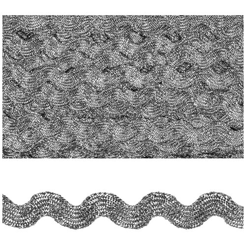 Тесьма декоративная Вьюнчик арт. TBY.64315 шир.5мм цв. M605 серебро уп.32,92м шнур витой мебельный арт shdv272 5мм уп 10м черный серебро